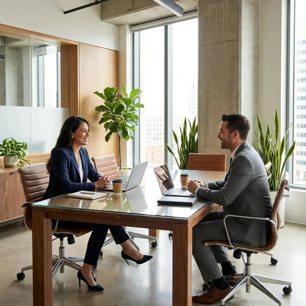 Buổi trao đổi giữa ứng viên và đại diện tuyển dụng