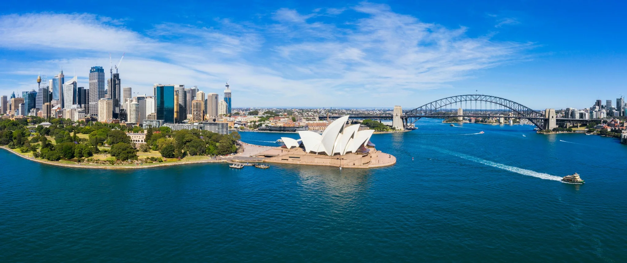 Sydney Australia với Nhà hát Opera và cầu Harbour Bridge
